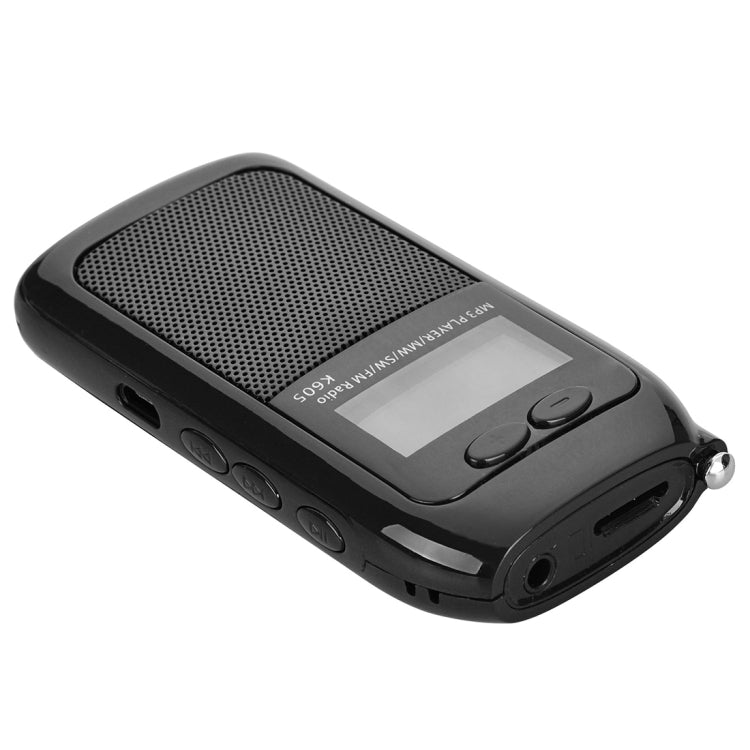 K-605 Portable FM / AM / SW Full Band Stereo Radio, Support TF Card