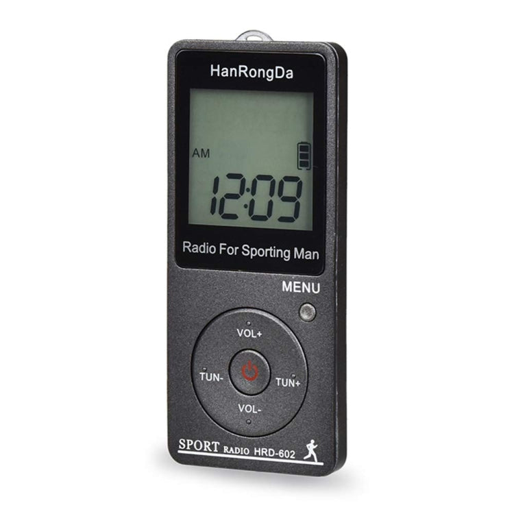 HRD-602 Digital Display FM AM Mini Sports Radio with Step Counting Function