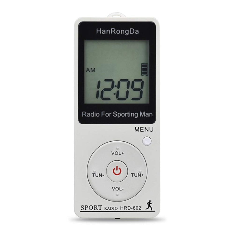 HRD-602 Digital Display FM AM Mini Sports Radio with Step Counting Function