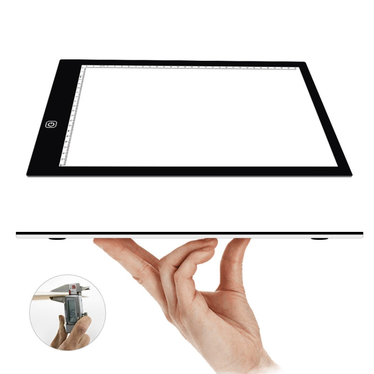 A4 Size 5W 5V LED LED Stepless Dimmable Acrylic Copy Boards for Anime Sketch Drawing Sketchpad, with USB Cable & Plug, Size：220x330x5mm