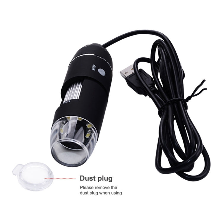 1000X Magnifier 0.3MP Image Sensor USB Digital Microscope with 8 LED & Professional Stand