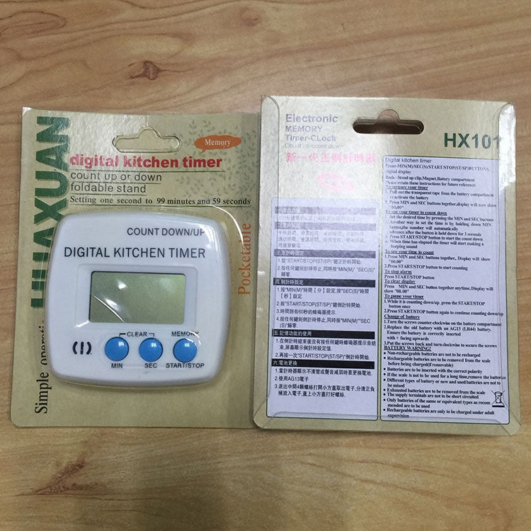 Kitchen Timer Digital Electronic Loud Alarm Magnetic Backing With Holder for Cooking Baking Sports Games Office