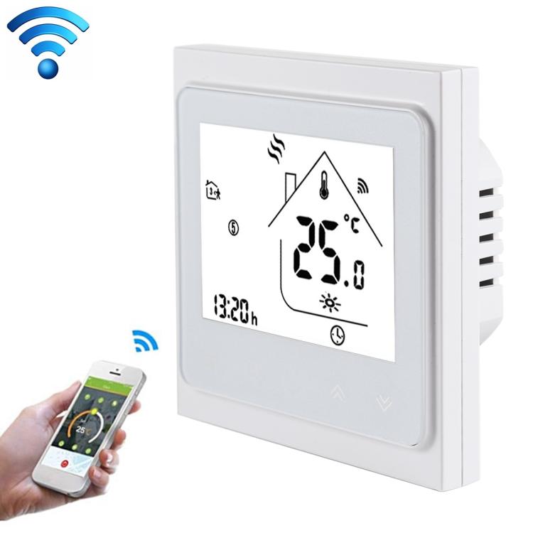 BHT-002GCLW 3A Load Water / Gas Boiler Type LCD Digital Heating Room Thermostat with Time Display, WiFi Control