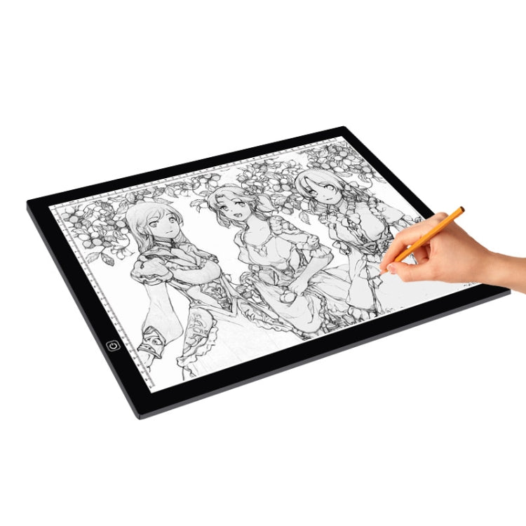 A3 8W 5V LED USB Stepless Dimming Acrylic Scale Copy Boards Anime Sketch Drawing Sketchpad with USB Cable & Power Adapter