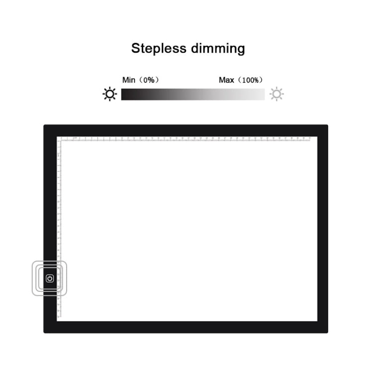 A3 8W 5V LED USB Stepless Dimming Acrylic Scale Copy Boards Anime Sketch Drawing Sketchpad with USB Cable & Power Adapter
