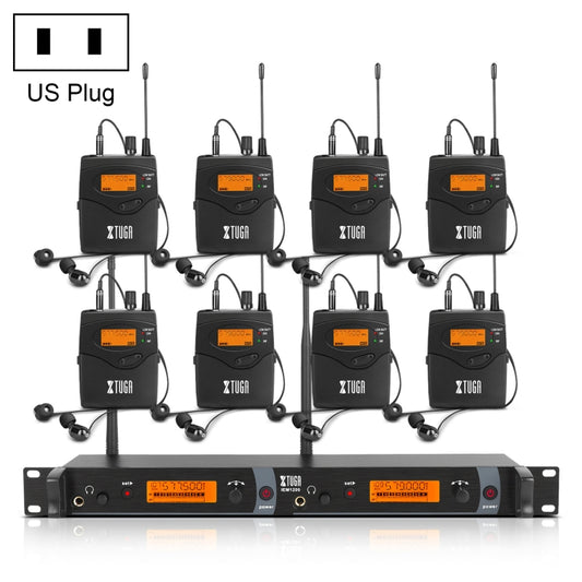 XTUGA IEM1200 Wireless Transmitter 8 Bodypack Stage Singer In-Ear Monitor System