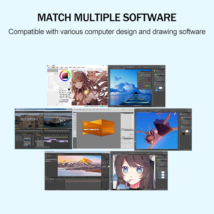 10Moons T503 Drawing Tablet Can Be Connected to mobile Phone Tablet with 8192 Passive Pen