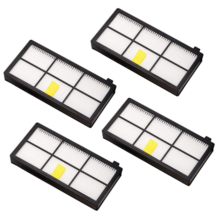 4 PCS Universal Replacement Robotic Vacuum Cleaner HEPA Filter for iRobot 870 / 800 / 880 / 960 / 980