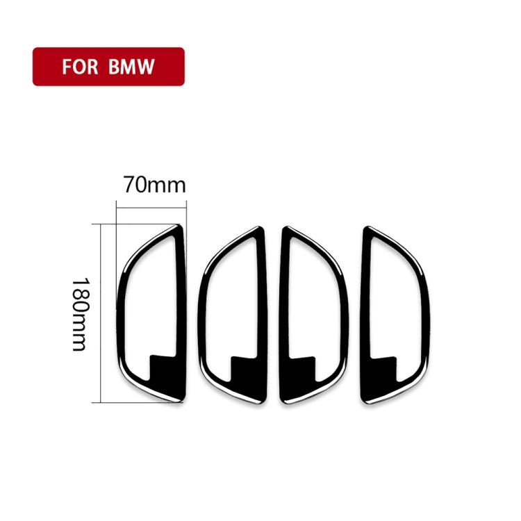 For BMW 5 Series F10 2011-2017 4pcs Car Door Handle Frame Decorative Sticker,Left and Right Drive Universal