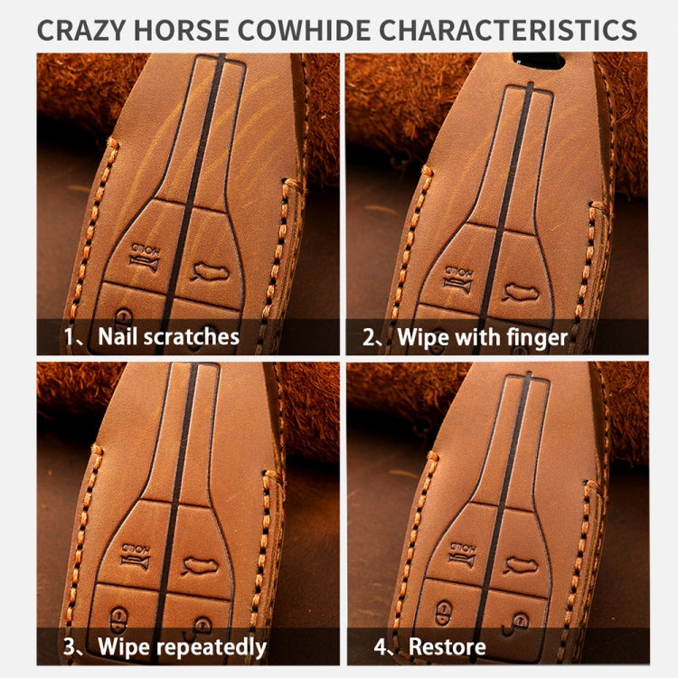For Dodge Ram 5-button C162 Car Key Leather Protective Case, 5-button