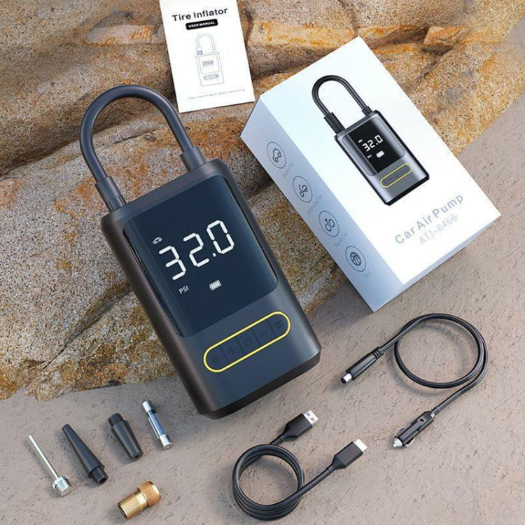 ATJ-8466 Portable Car Tire Air Pump Digital Display Wireless Electric Air Pump, Style: Dual Power