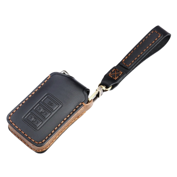 For Lexus 3-button Hallmo Car Cowhide Leather Key Protective Cover Key Case