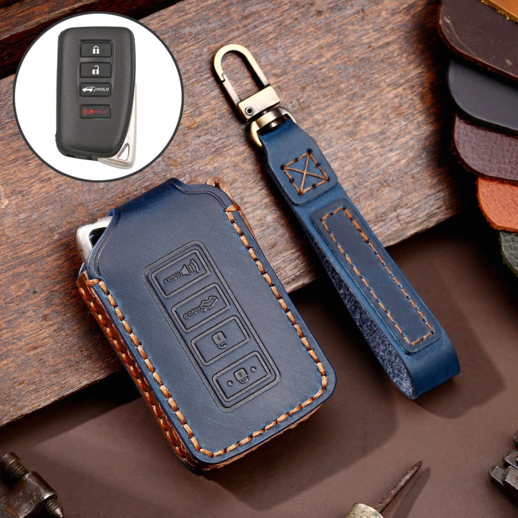 For Lexus 4-button Hallmo Car Cowhide Leather Key Protective Cover Key Case