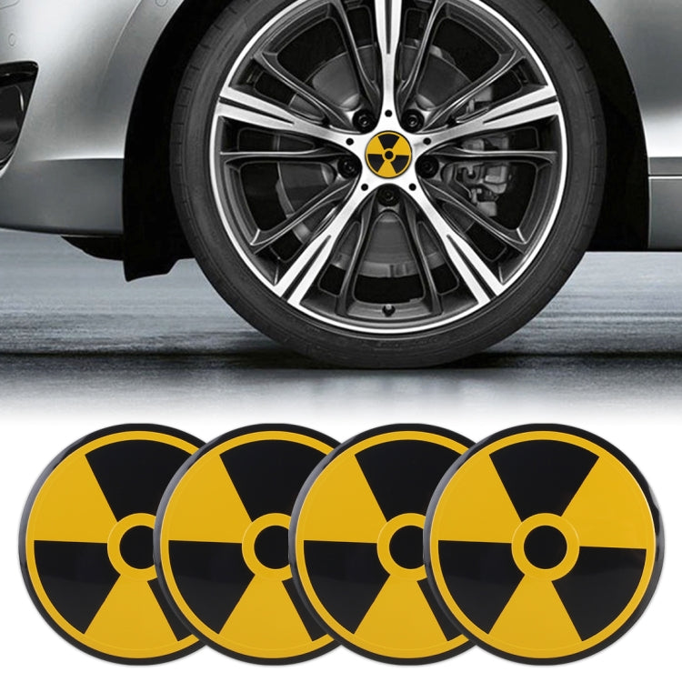 4 in 1 Car Wheel Hub Decorative Sticker, Diameter: 5.8cm