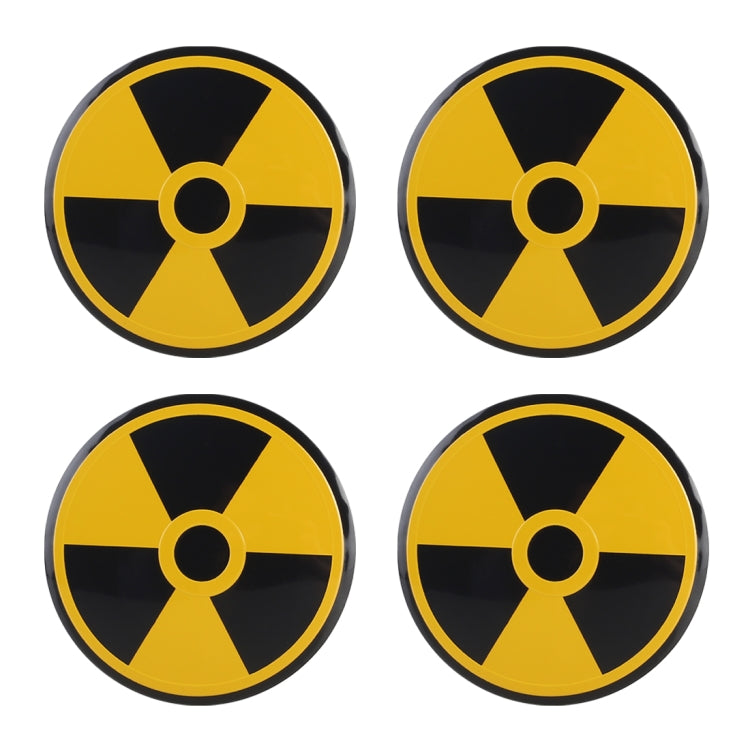 4 in 1 Car Wheel Hub Decorative Sticker, Diameter: 5.8cm