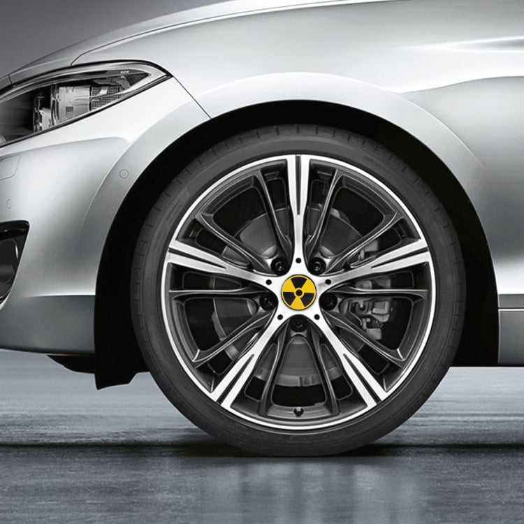 4 in 1 Car Wheel Hub Decorative Sticker, Diameter: 5.8cm