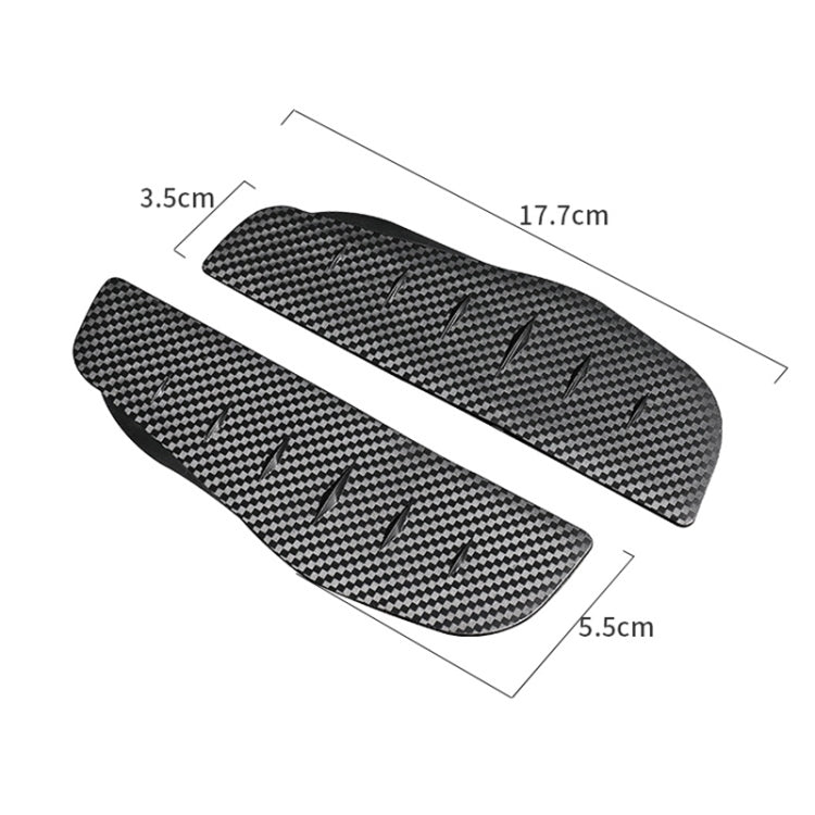 Car Rear View Mirror Rain Eyebrow Cover Catering Mirror PVC Carbon Fiber Pattern Rain Shield
