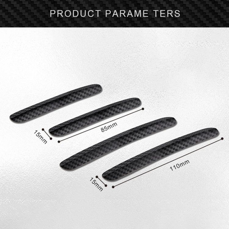 4 in 1 Car Door Anti-Static PC Carbon Fiber Anti-Collision Strip