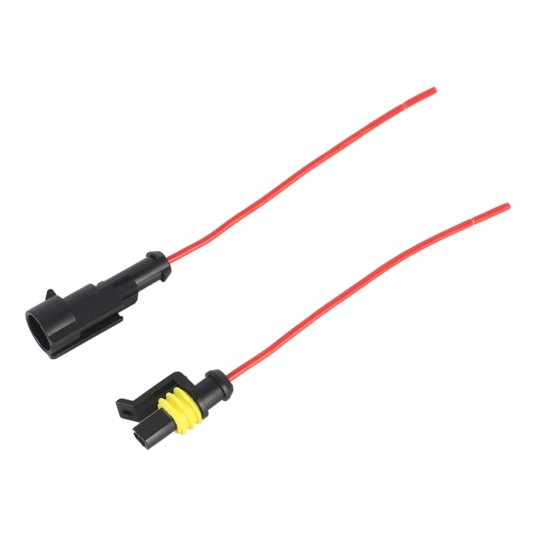 10pcs 1P Car Waterproof Plug Car Connector Plug-In, Length：10cm