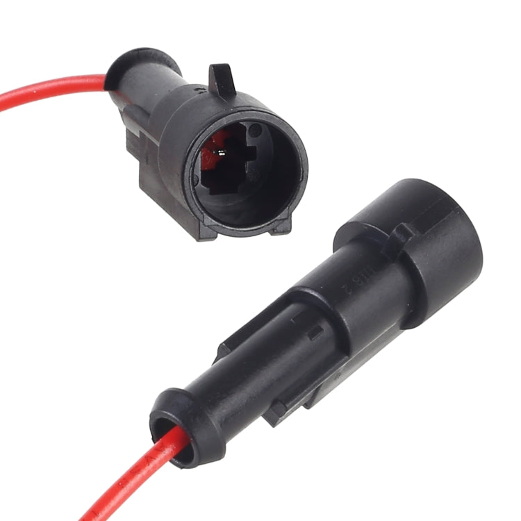 10pcs 1P Car Waterproof Plug Car Connector Plug-In, Length：10cm