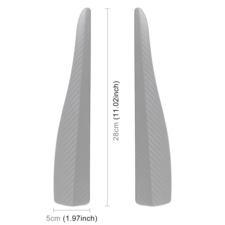1 Pair Car Carbon Fiber Silicone Bumper Strip, Style: Short
