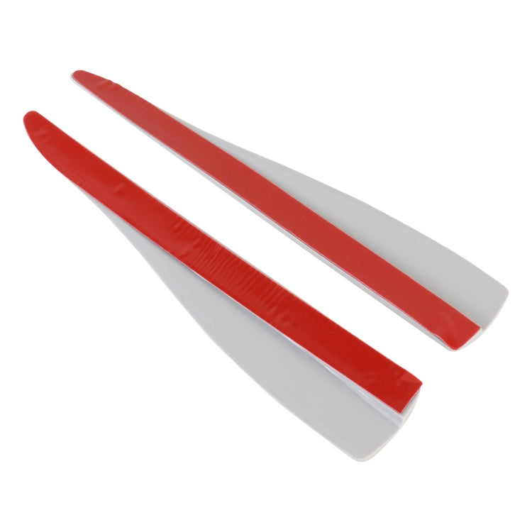 1 Pair Car Carbon Fiber Silicone Bumper Strip, Style: Short