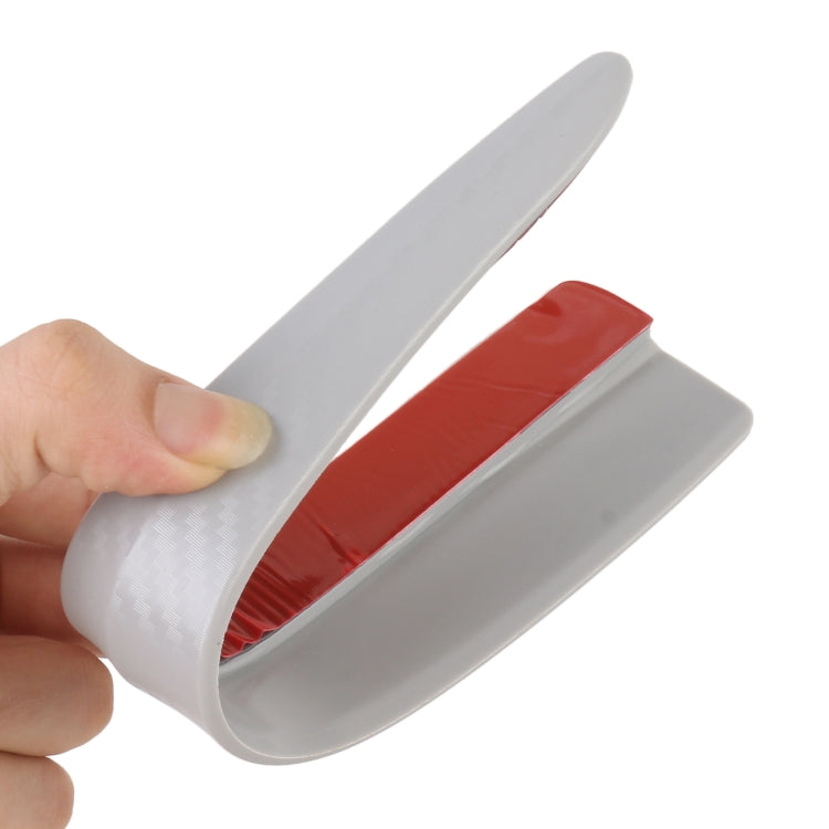 1 Pair Car Carbon Fiber Silicone Bumper Strip, Style: Short