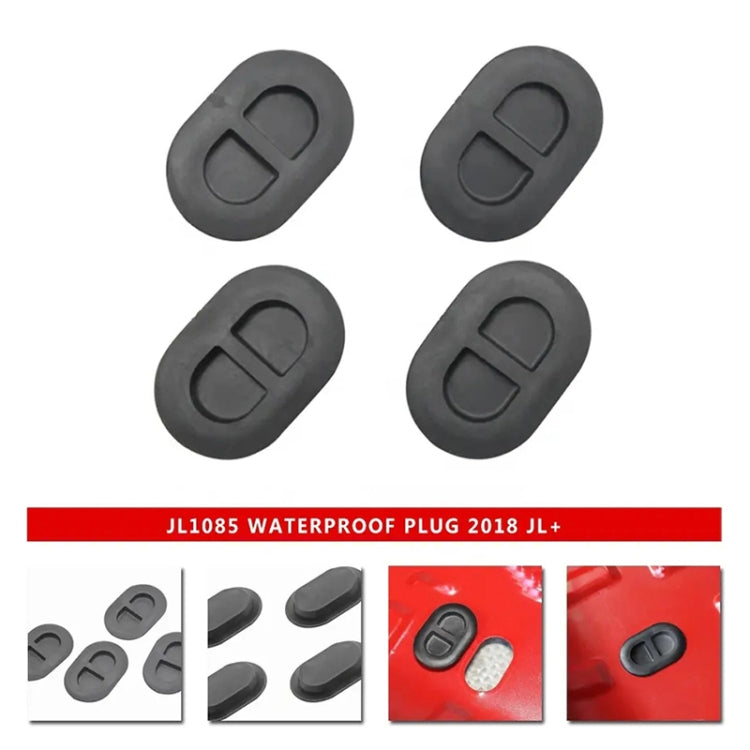 For Jeep Wrangler JL 2018-2020 4 in 1 Car Floor Mat Drain Hole Rubber Plug