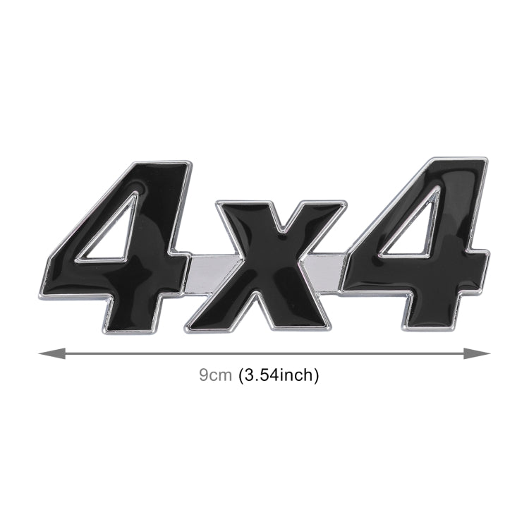 Car Number 4 x 4 Personalized Aluminum Alloy Decorative Sticker, Size: 9 x 3.5 x 2.3cm