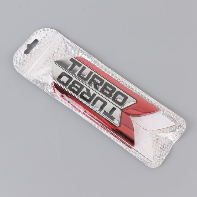 1 Pair Car Turbo Personalized Aluminum Alloy Decorative Stickers, Size: 11.5 x 2.5 x 0.5cm