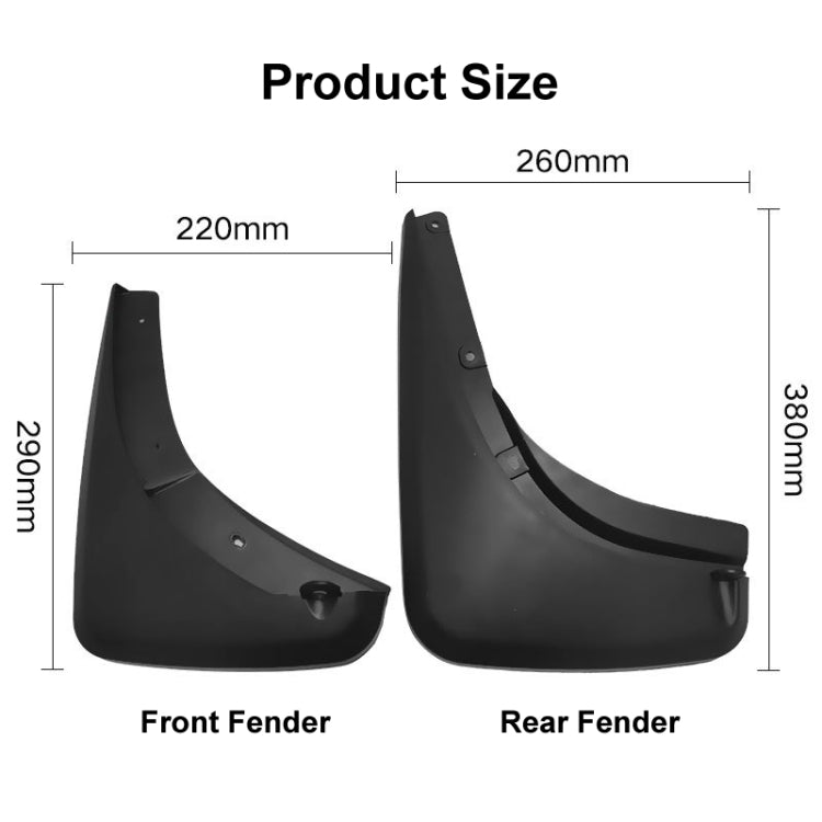 For Jeep Renegade 2008-2020 4pcs/Set Car Auto Soft Plastic Splash Flaps Fender Guard