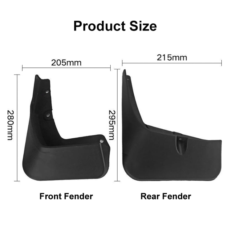 For Suzuki VITARA  2016-2019 4pcs/Set Car Auto Soft Plastic Splash Flaps Fender Guard