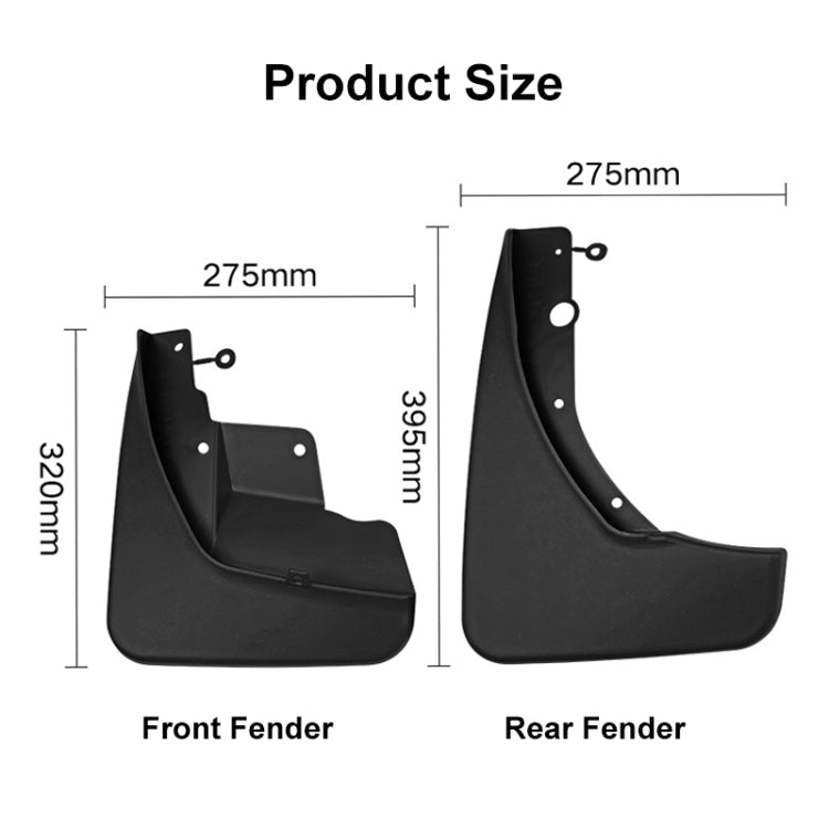 For Jeep Grand Cherokee 2011-2021 4pcs/Set Car Auto Soft Plastic Splash Flaps Fender Guard