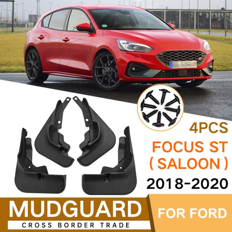 For Ford Focus ST Saloon 2018-2020 4pcs/Set Car Auto Soft Plastic Splash Flaps Fender Guard