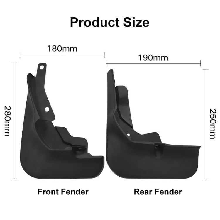 For Ford Focus ST Saloon 2018-2020 4pcs/Set Car Auto Soft Plastic Splash Flaps Fender Guard
