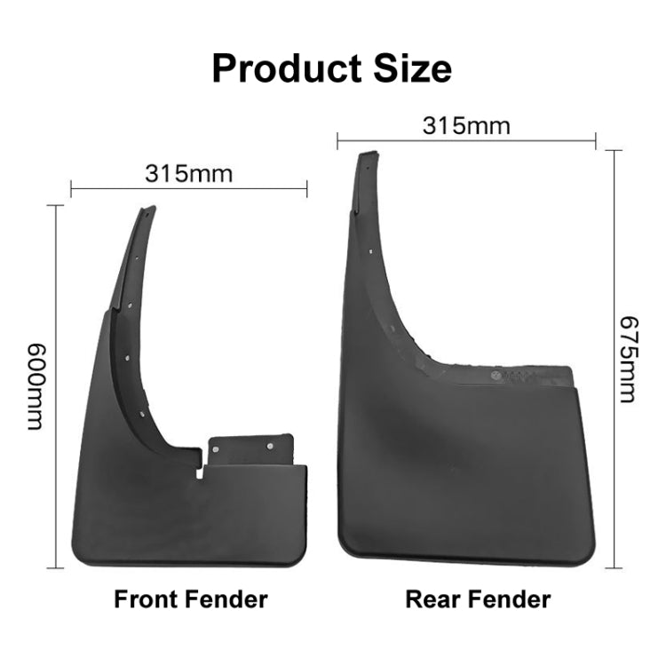 For Ranger 2011-20190 4pcs/Set Car Auto Soft Plastic Splash Flaps Fender Guard