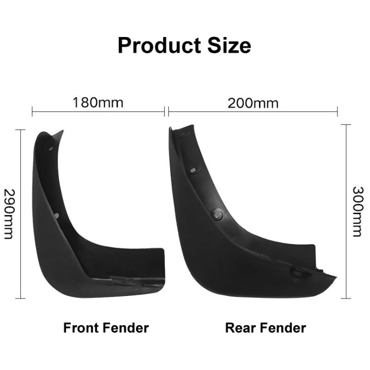 For Nissan Note E11 / LIVINA 2005-2009 4pcs/Set Car Auto Soft Plastic Splash Flaps Fender Guard