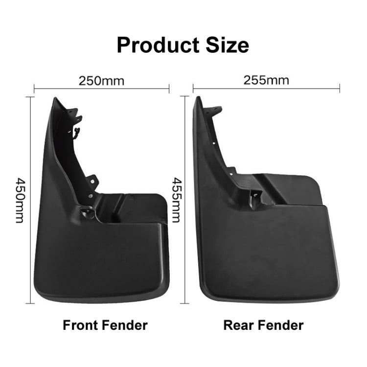 For Dodge RAM 1500 / 2500 / 3500 2010-2018 4pcs/Set Car Auto Soft Plastic Splash Flaps Fender Guard