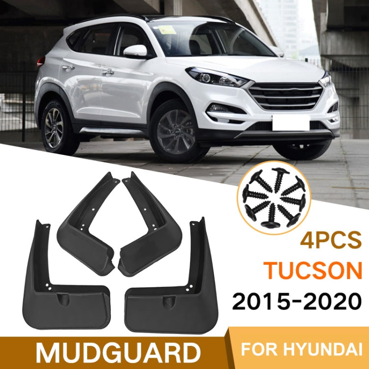 For Hyundai Tucson 2015-2020 4pcs/Set Car Auto Soft Plastic Splash Flaps Fender Guard
