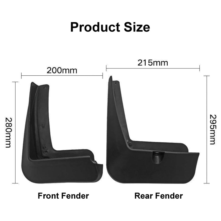 For Hyundai Tucson 2015-2020 4pcs/Set Car Auto Soft Plastic Splash Flaps Fender Guard