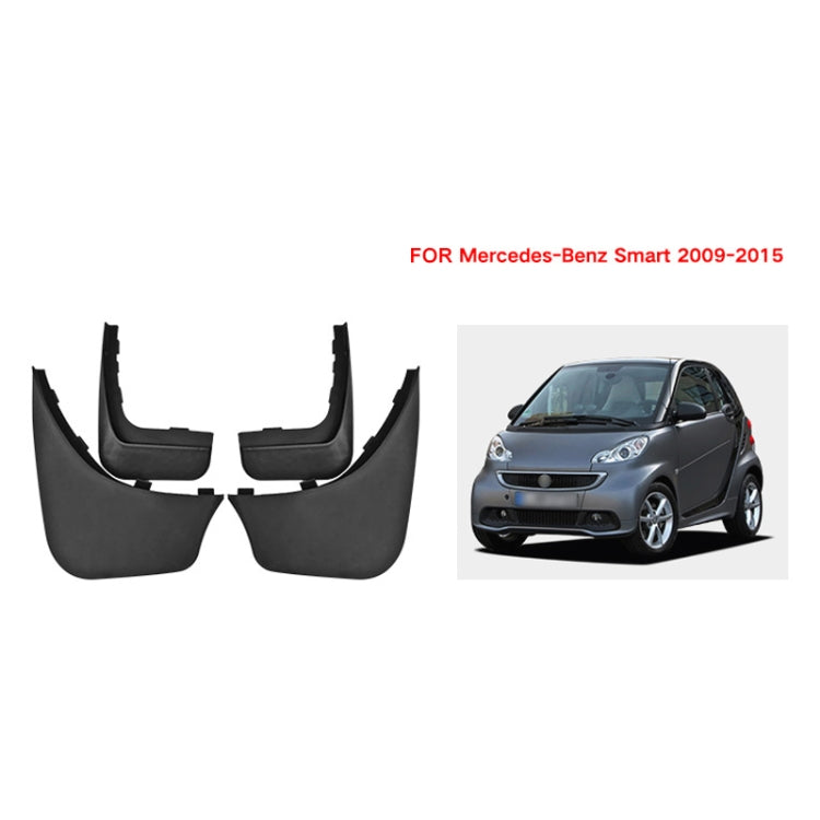 For Mercedes-Benz Smart 2009-2015 4pcs/Set Car Auto Soft Plastic Splash Flaps Fender Guard