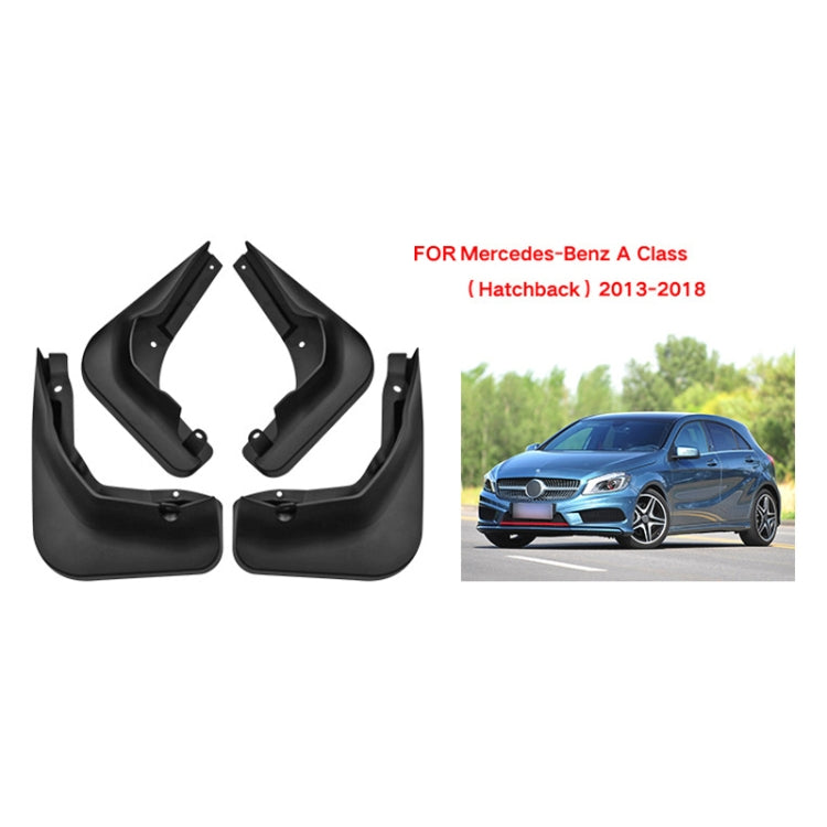 For Mercedes-Benz A-class Hatchback 2013-2018 4pcs/Set Car Auto Soft Plastic Splash Flaps Fender Guard