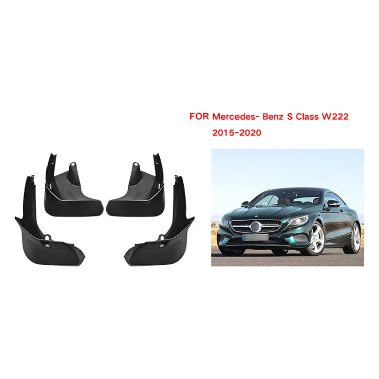 For Mercedes-Benz S-class 2014-2020 4pcs/Set Car Auto Soft Plastic Splash Flaps Fender Guard