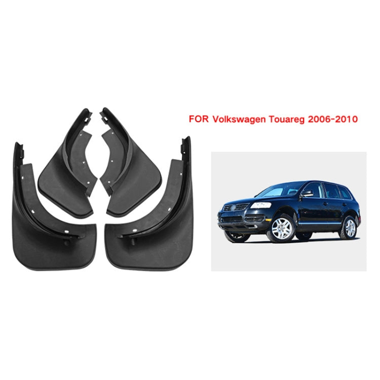 For Volkswagen Touareg 2005-2010 4pcs/Set Car Auto Soft Plastic Splash Flaps Fender Guard, without Wheel Eyebrow