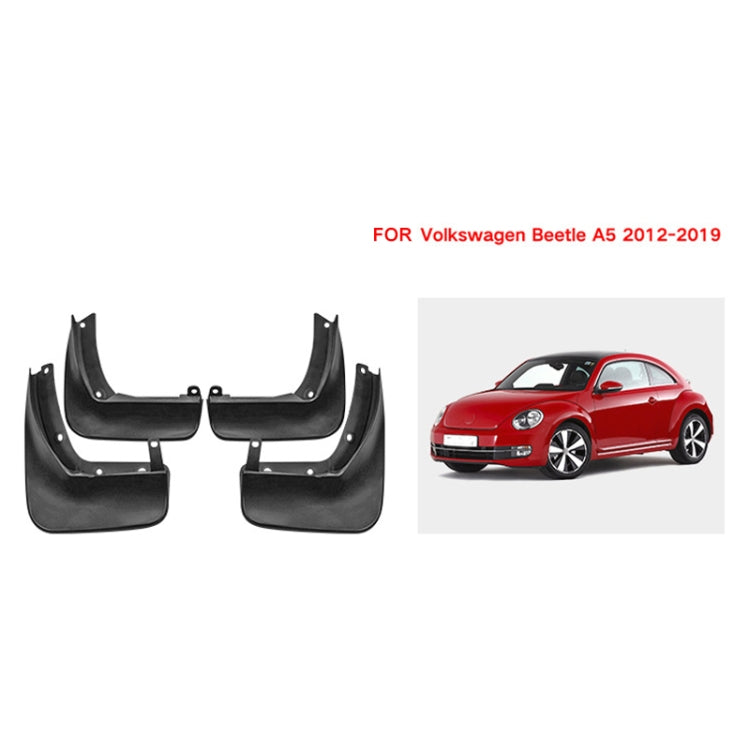 For Volkswagen Beetle 2012-2019 4pcs/Set Car Auto Soft Plastic Splash Flaps Fender Guard