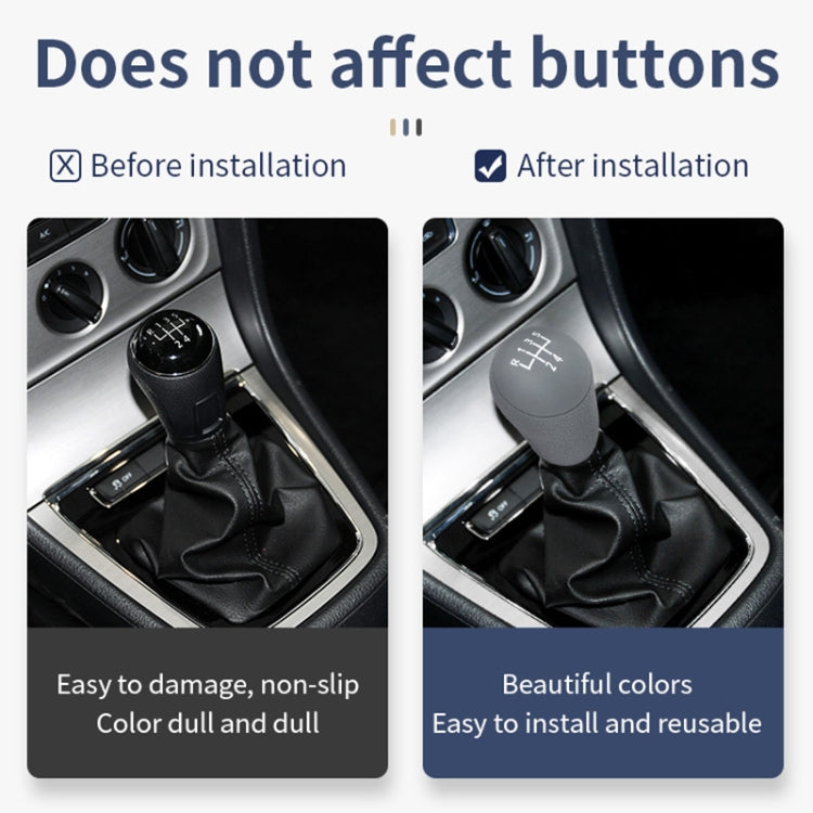 For Volkswagen 6-speed Car Silicone Dustproof Shift Knob Gear Protective Cover