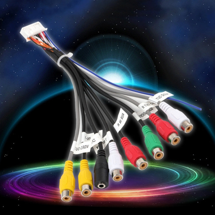 Palminfo Android Navigation 20-pin Audio Microphone Cable RCA Bass Amplifier Line