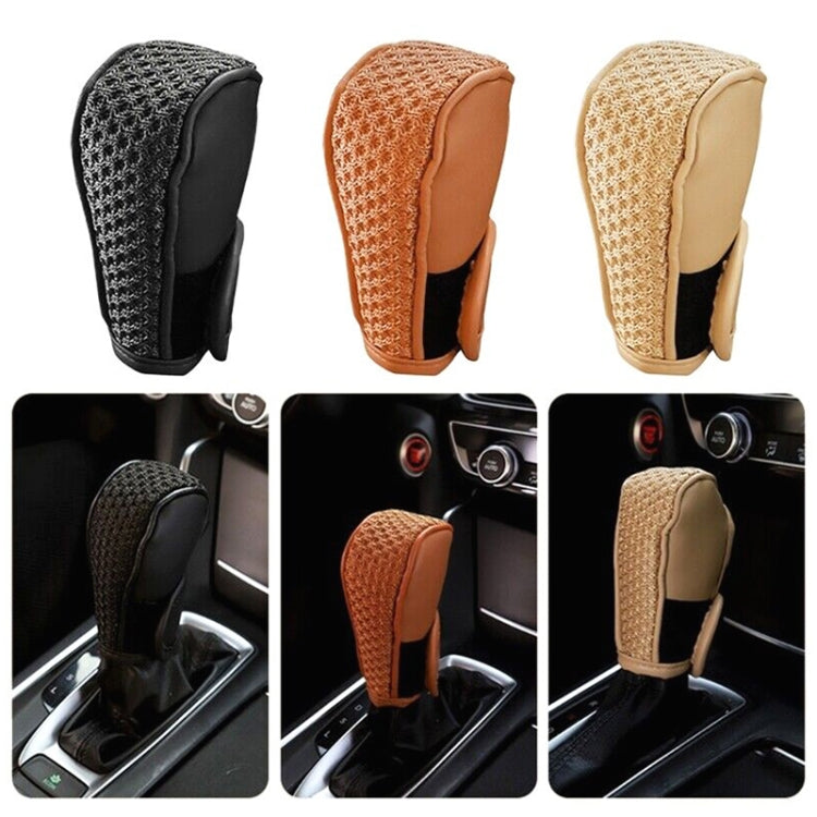 Universal Car PU + Ice Silk Gear Shift Knob Protective Cover