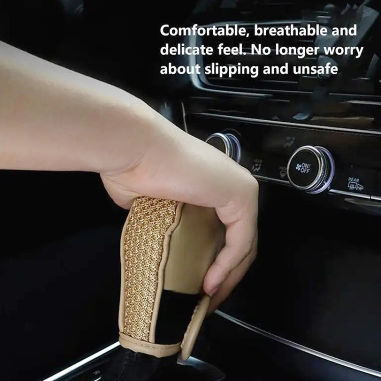 Universal Car PU + Ice Silk Gear Shift Knob Protective Cover