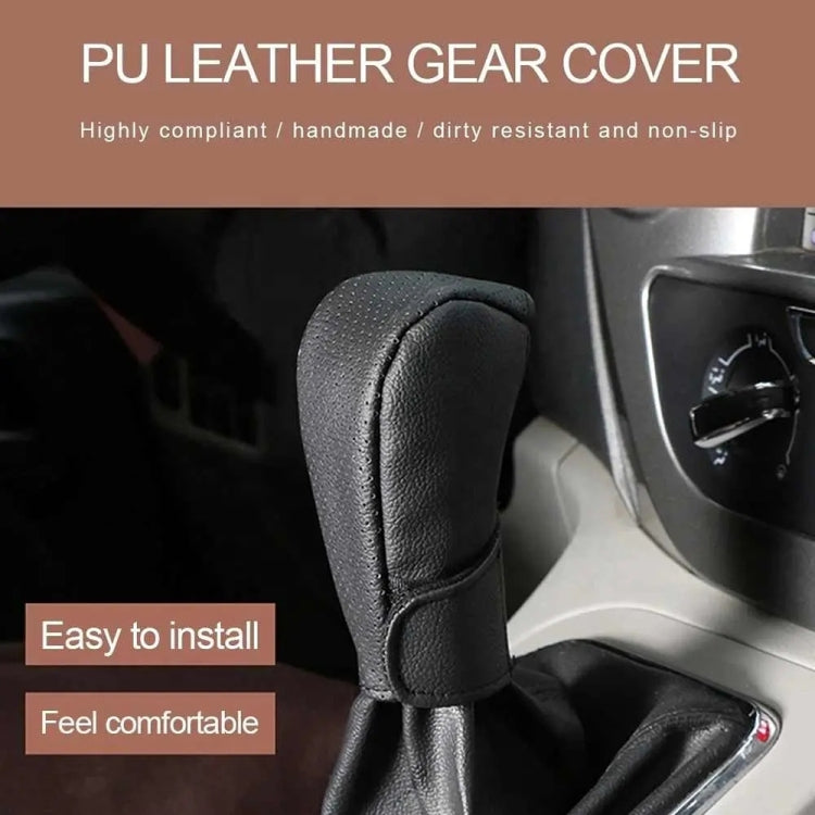 Universal Car PU Leather Gear Shift Knob Protective Cover